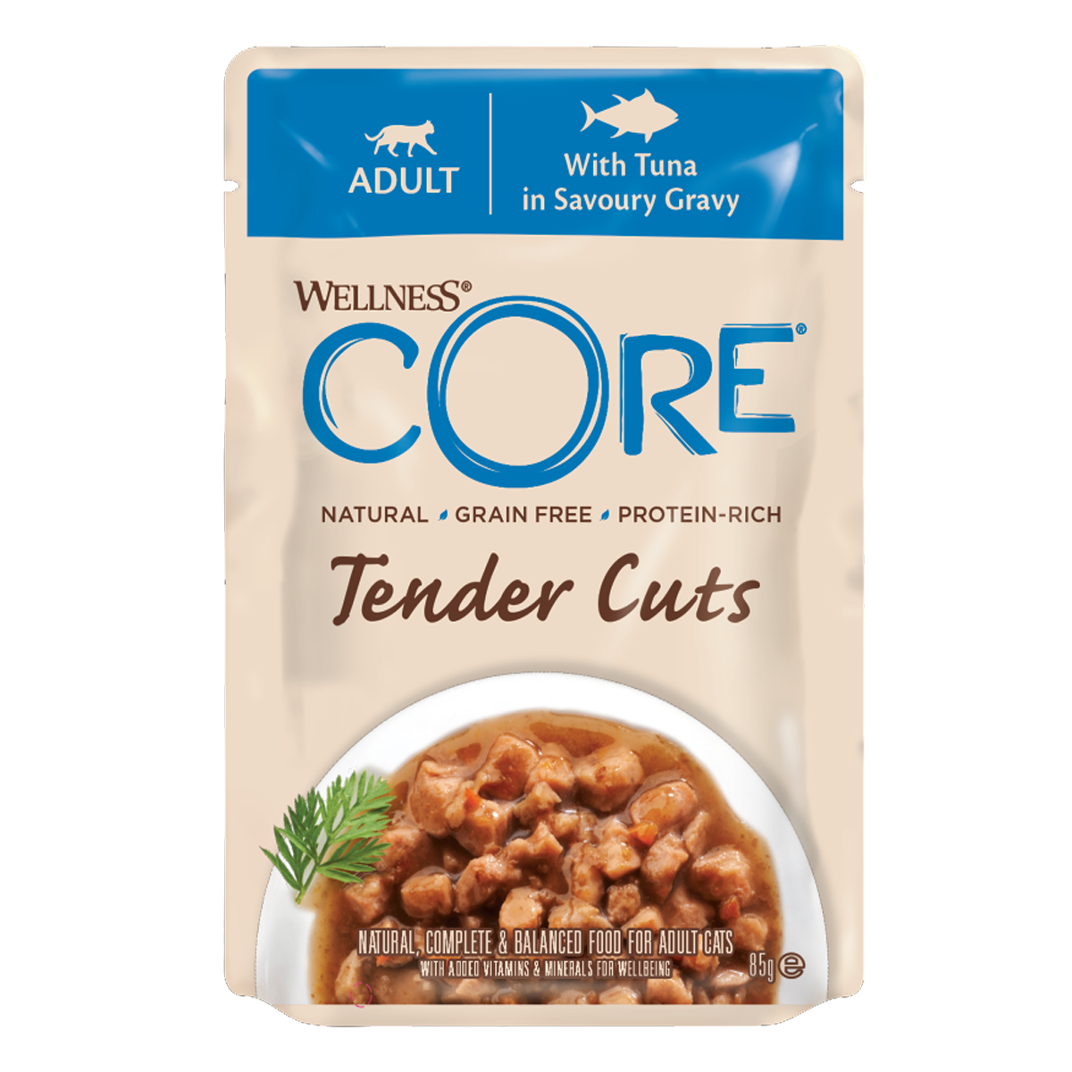 Wellness CORE Tender Cuts with Tuna in Savoury Gravy - 85g