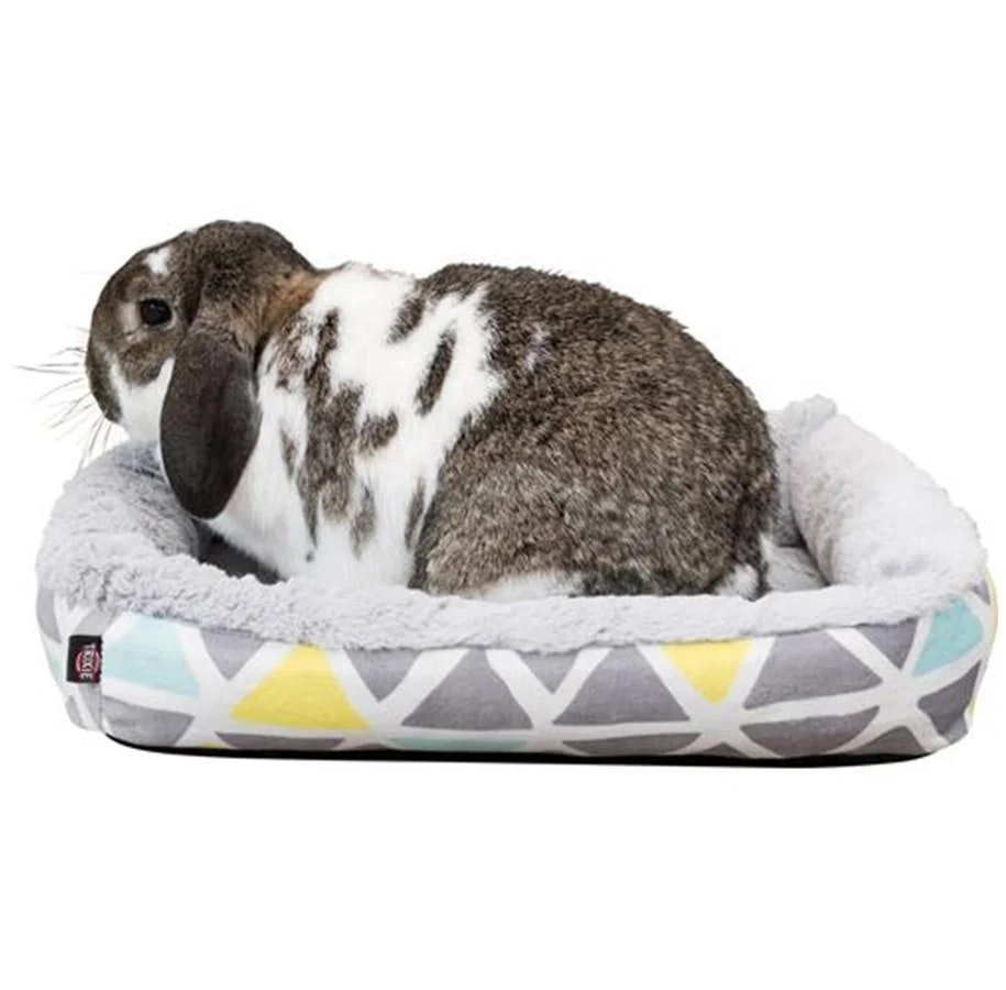Bunny cuddly bädd, rund, plysch, ø 35 × 13 cm