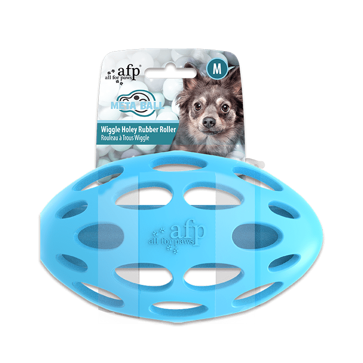 All for Paws Meta Ball Wiggle Holey Roller, oval "gallerboll" S & M