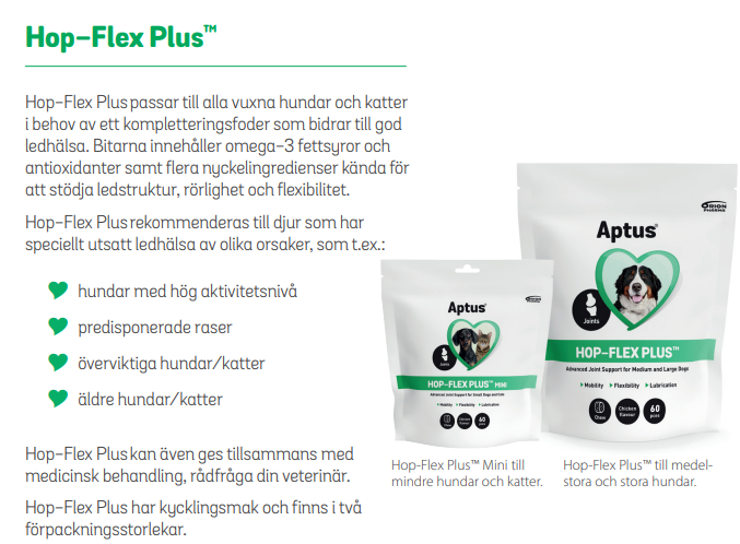 Aptus® Hop-Flex Plus® Tuggbitar - ledtillskott 60 bitar