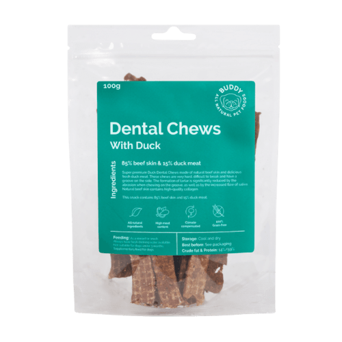 Buddy Duck Dental Chew 100 g- naturligt (koskinn,anka) motverkar tandsten