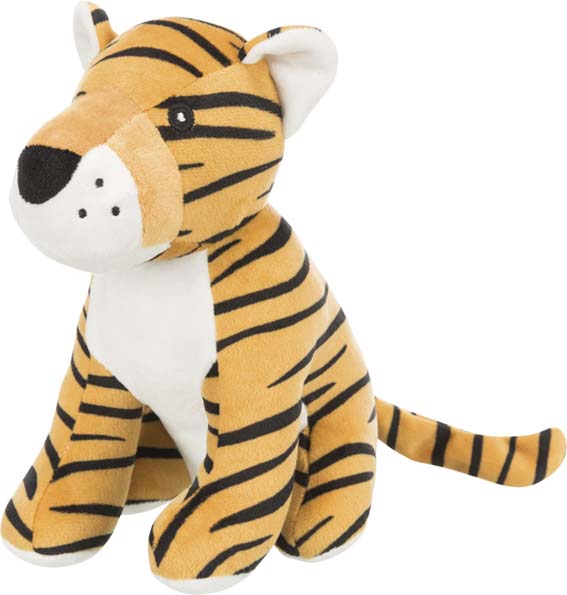 Tiger, plysch, 21 cm, med pip