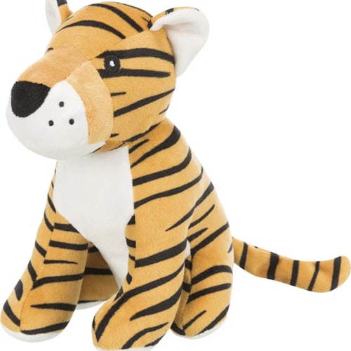 Tiger, plysch, 21 cm, med pip