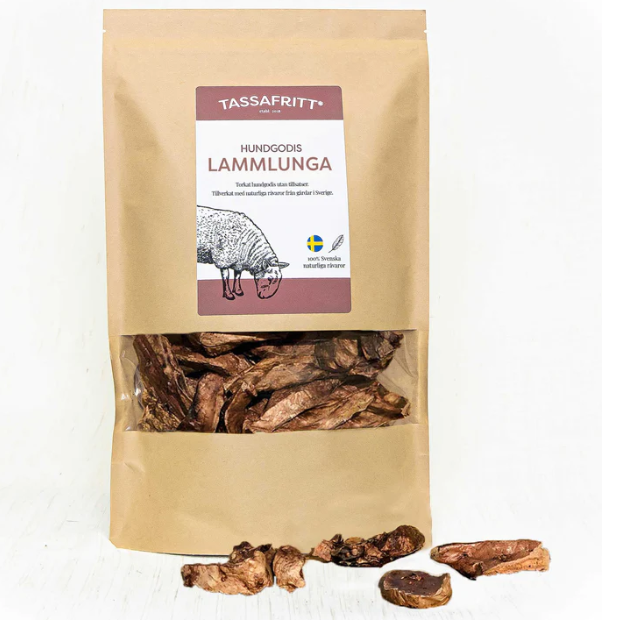 TassaFritt Naturligt Hundgodis Lammlunga 100gr