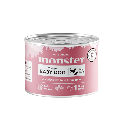 Monster Baby Dog Mousse- kalkon 190 gr