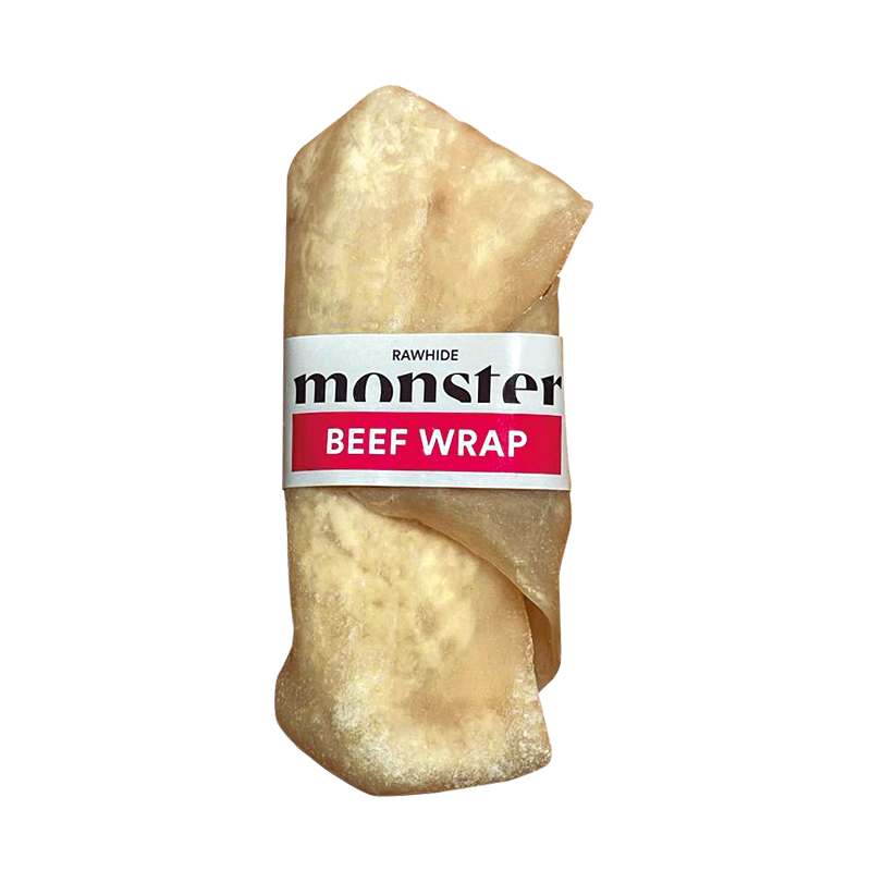Monster Rawhide Beef Wrap M/L- 100 % svensk råhud av nöt.