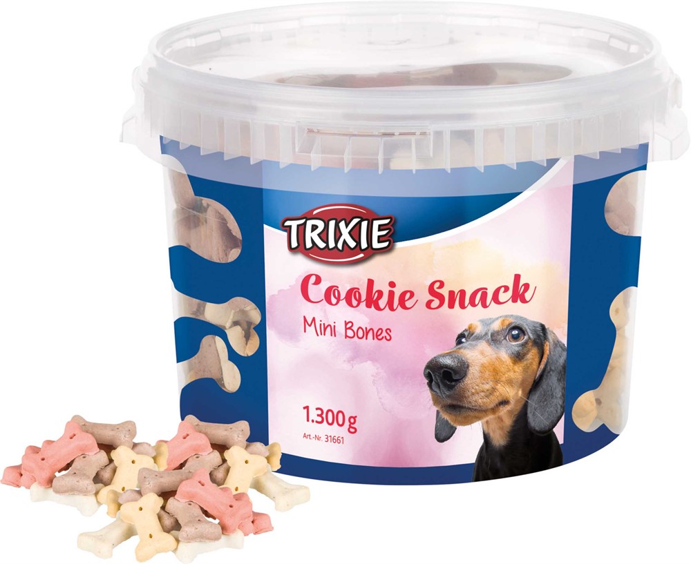 Hundkex, Cookie Snack Mini Bones, 1,3 kg plasthink