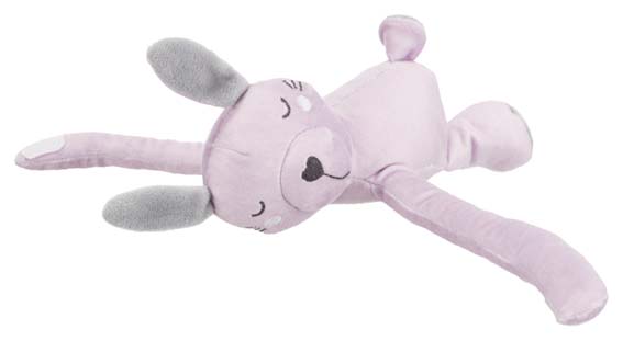 Junior cuddly set filt/kanin, plysch, 75 × 50 cm, grå/ljuslila