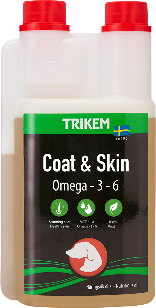 Trikem Coat & Skin 500 ml- Näringsrik olja för hud och päls