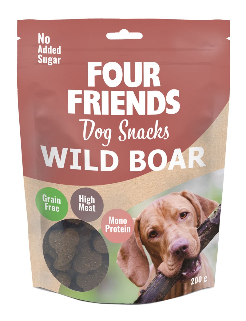 FourFriends Dog Snacks Wild Boar Spannmålfritt 200g