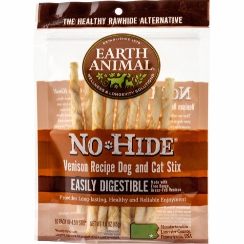 Earth Animal No-Hide® Venison Stixs 10 styck- alternativ till råhud