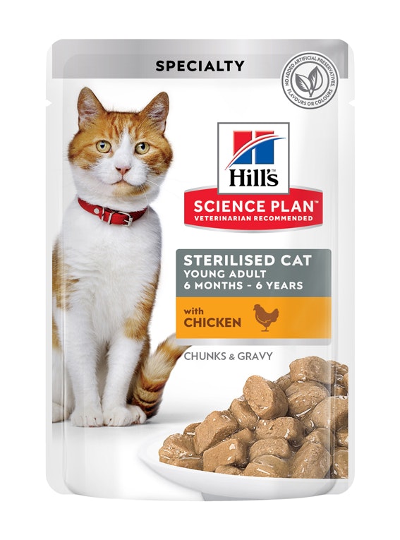 Hills Feline Adult Sterilised Salmon & Chicken 12x85g