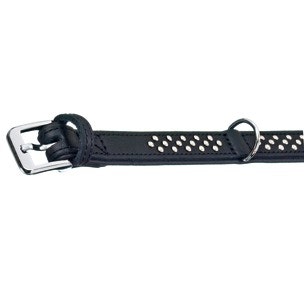 Mjukt Läderhalsband med dekoration