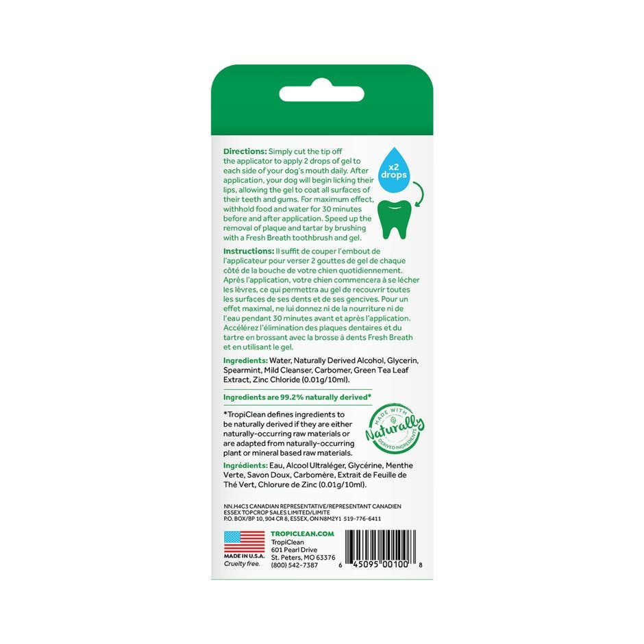 TropiClean Clean Teeth Oral Care Gel- fräsch andedräkt 118 ml