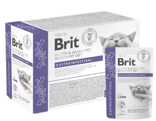 Brit Gluten & Grainfree Veterinary Diets Gastrointestinal Cat Pouch 12 x 85g