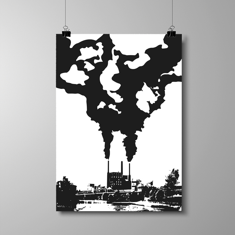 Poster 50x70 cm - "Fabriken"