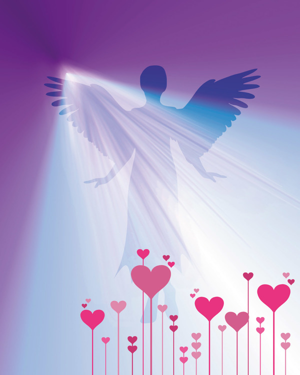 Graphic Art "Angel Heart Light"