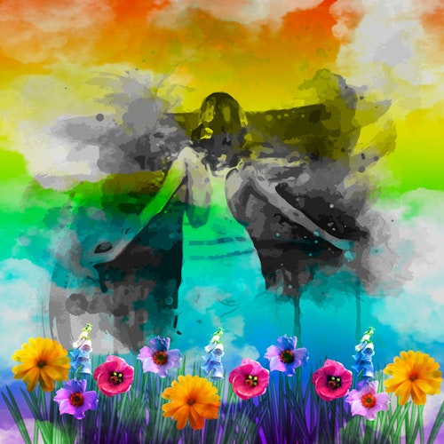 Graphic Art "Girl in summer shimmer"