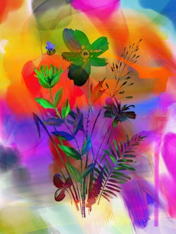 Graphic Art by Pär "A positive mind becomes a colorful palette"