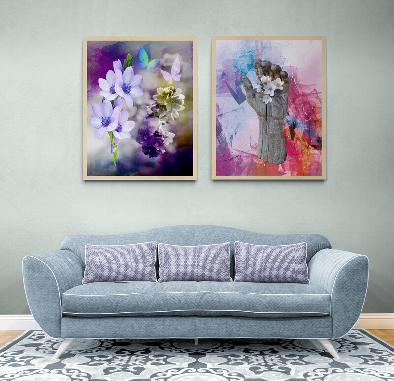 Graphic Art "Flowering time in purple"