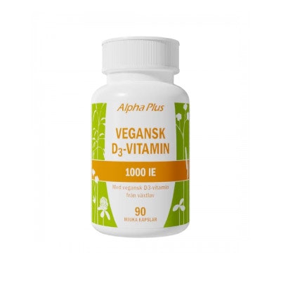 Vegansk D3 vitamin 1000 iE 90 kap