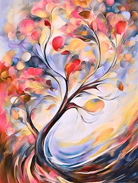 Graphic Art "The road to the end goal of life"
