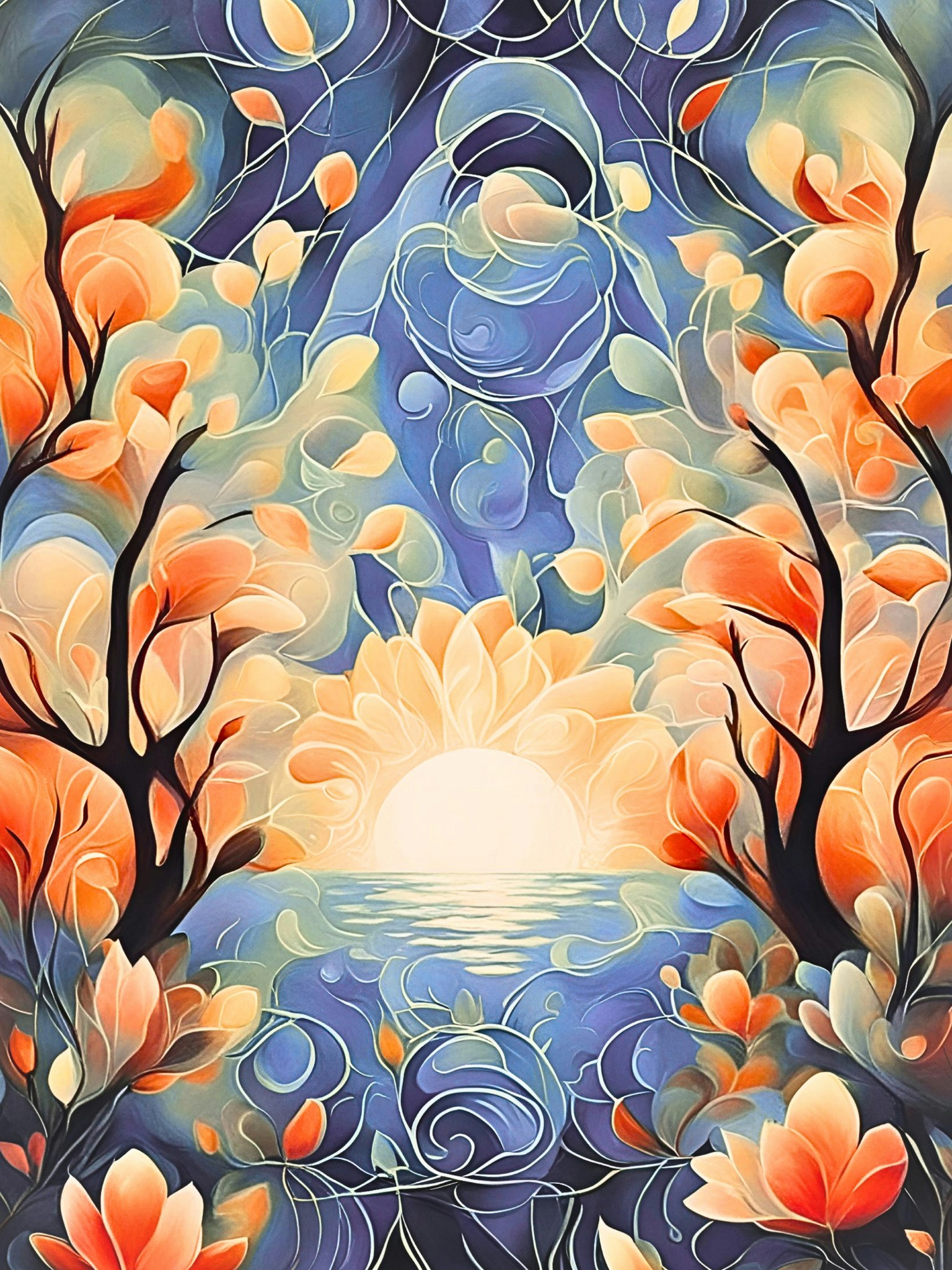 Graphic Art "To be united with the flowering of life"