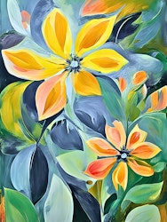 Graphic Art by Pär "Flowering time in yellow"