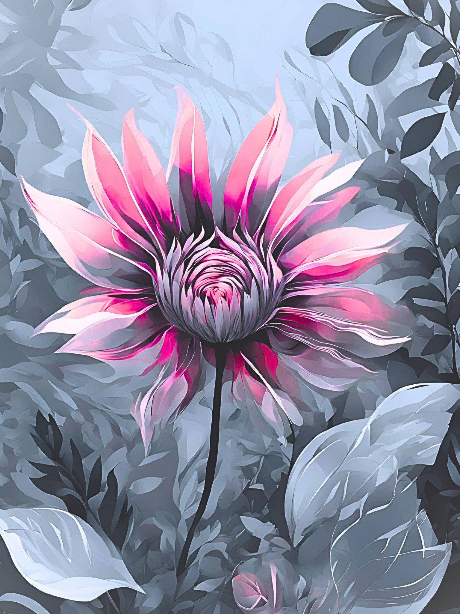 Graphic Art "The shimmering flower"