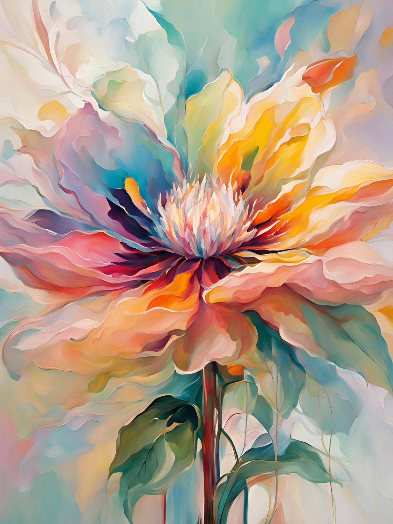 Graphic Art by Pär "Flower in abstract world of color"