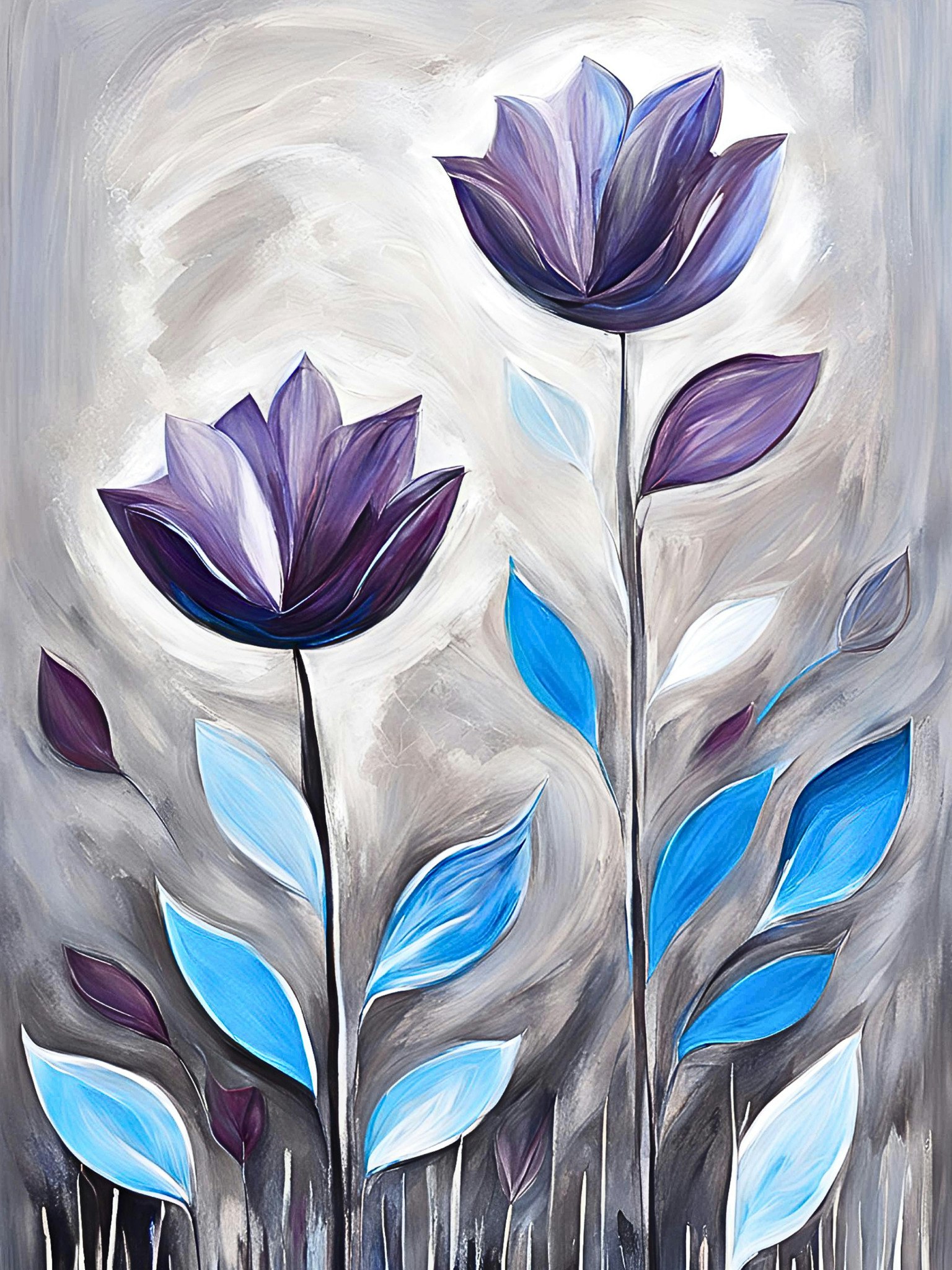 Graphic Art "Flower Heart Light"