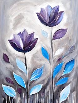Graphic Art "Flower Heart Light"
