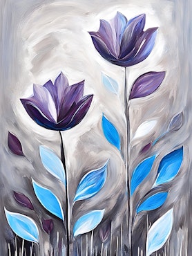 Graphic Art "Flower Heart Light"