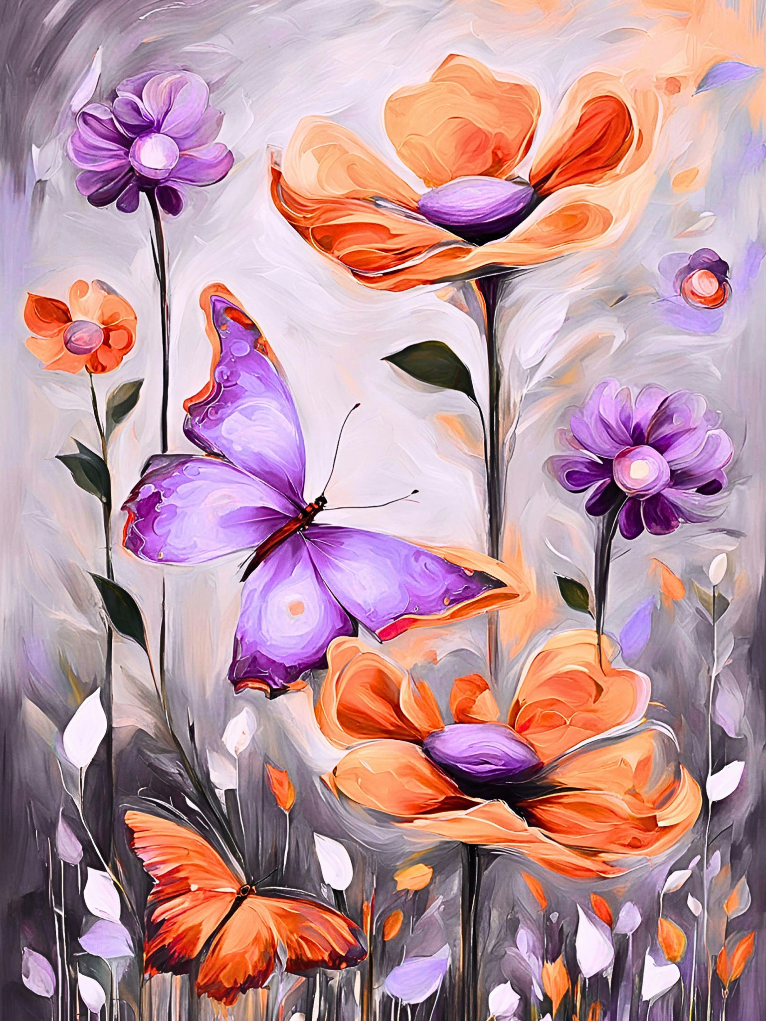 Graphic Art "Flowers in abstract world"