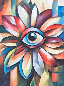 Graphic Art "Eye in flower space"