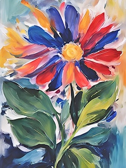 Graphic Art "The bouquet of joy"