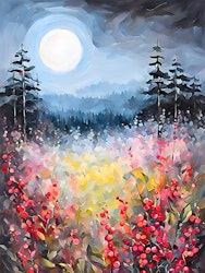 Graphic Art "The moon will dance"