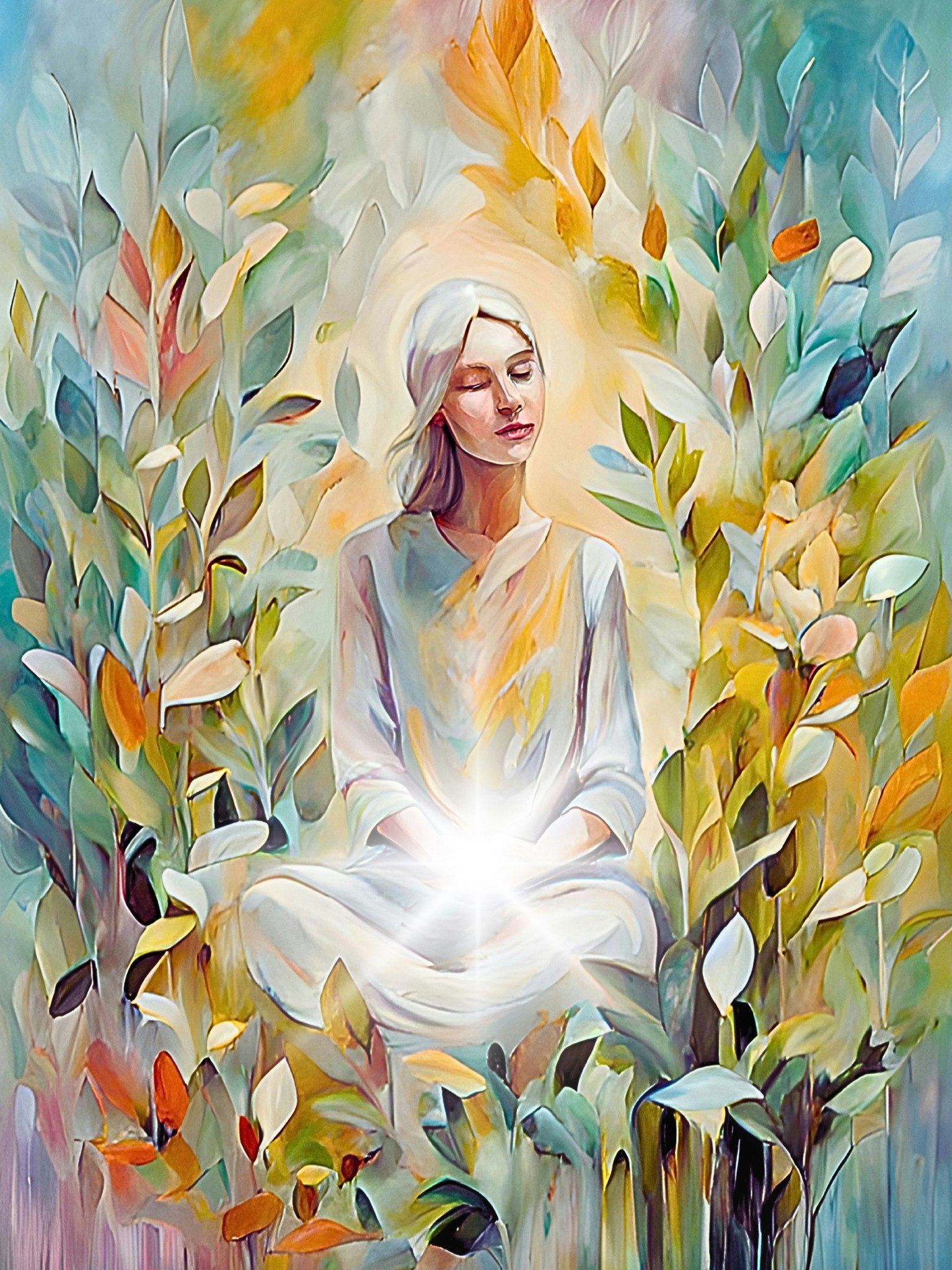 Graphic Art "Meditation creates overview and peace"