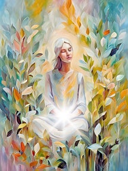 Graphic Art "Meditation creates overview and peace"
