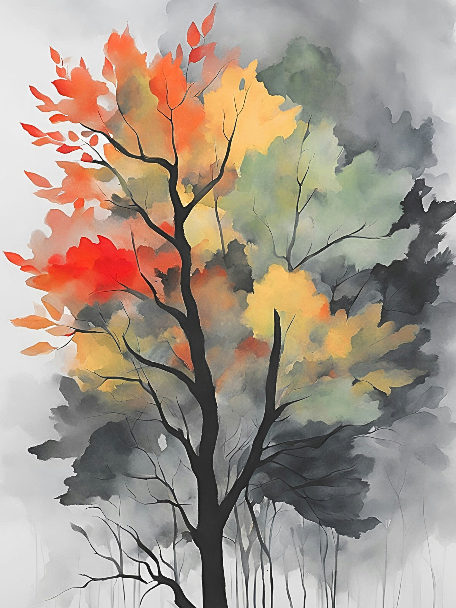 Graphic Art "Autumn's miraculous transformation"