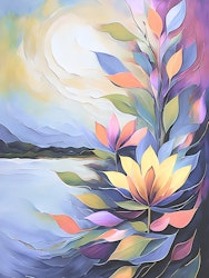 Graphic Art "The mind rests, the heart awakens"