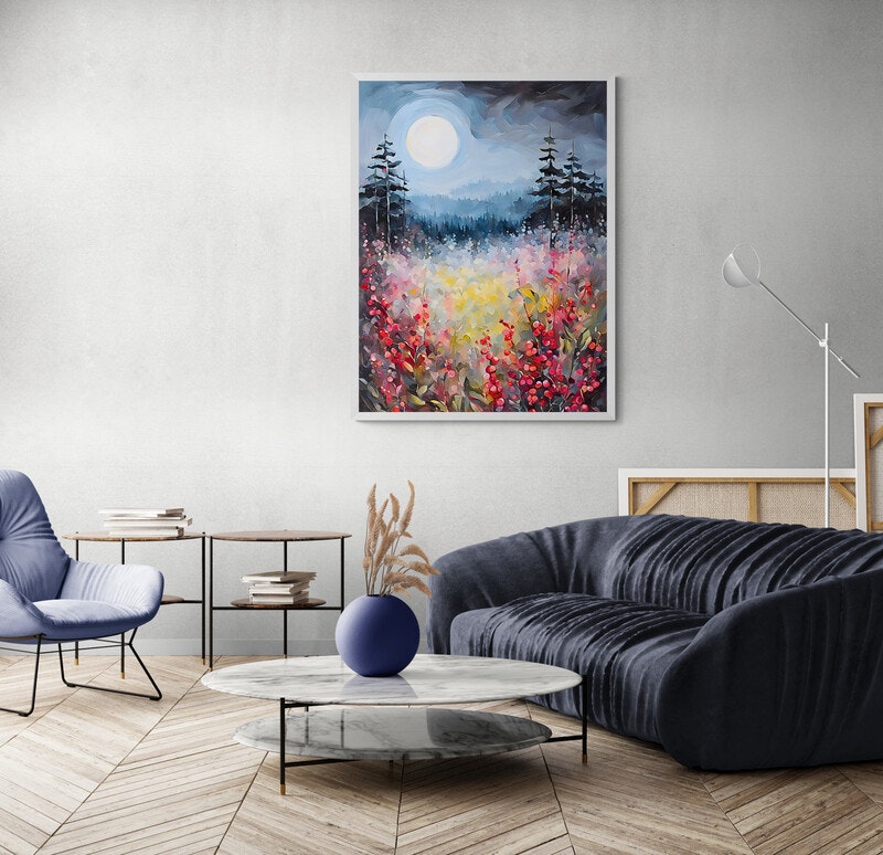 Graphic Art "The moon will dance"