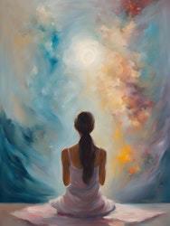 Graphic Art "The balancing power of meditation"