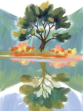 Graphic Art "Open to the mirror image"