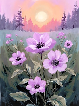Graphic Art By Pär "Wild Flower 2517"