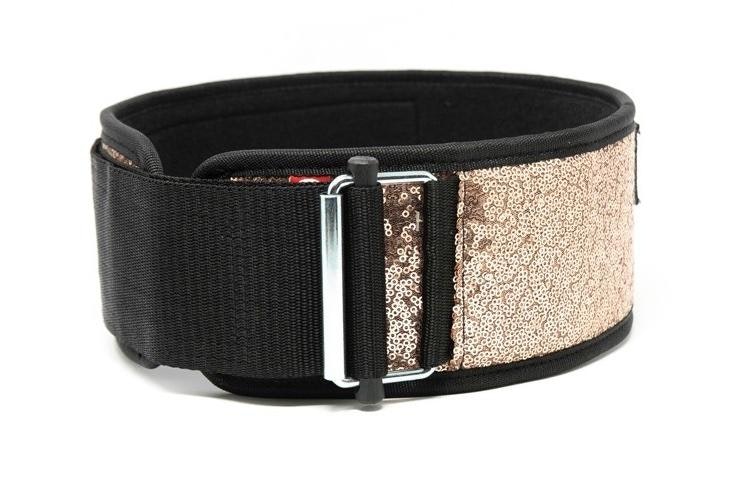 Classy Bling Rose Gold Straight Weightlifting Belt