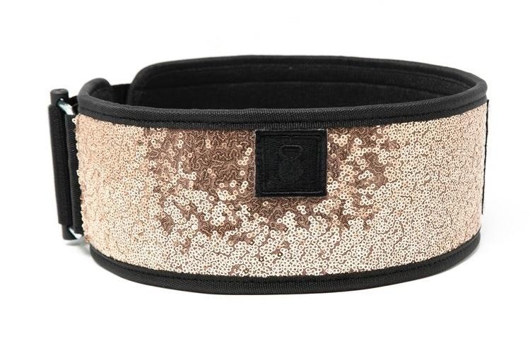 Classy Bling Rose Gold Straight Weightlifting Belt