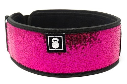 Pink Bling Straight Weightlifting Belt