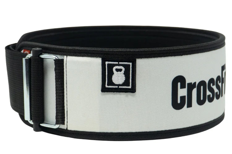 2pood CrossFit White Straight Weightlifting Belt