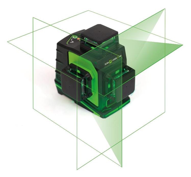 Laser X360, tre 360˚ linjer, grön .Inkl stativ